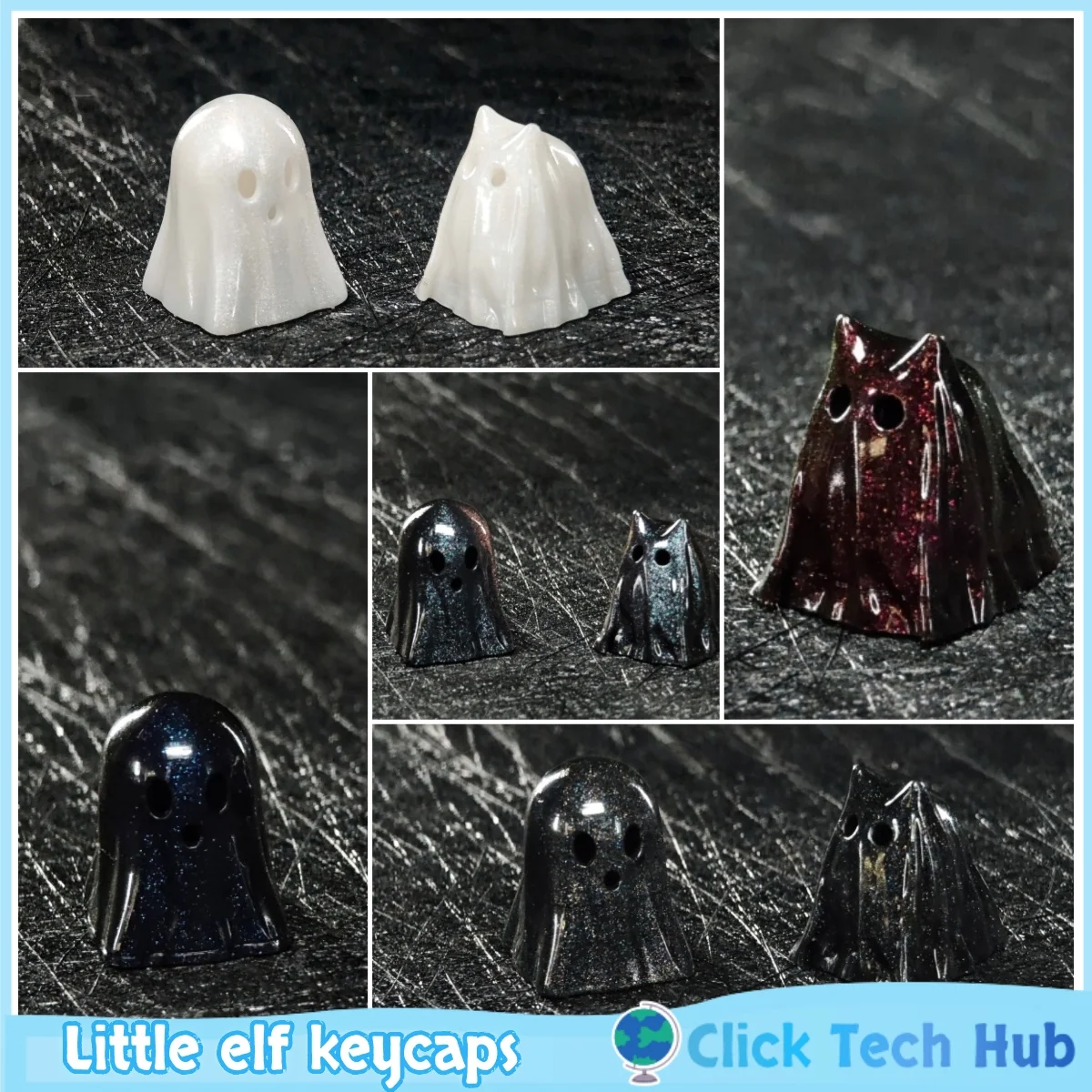 

Ghost Elf Keycaps Halloween Peripheral Translucent Personality Creative Mechanical Keyboard Keycaps Peripheral Halloween Gifts