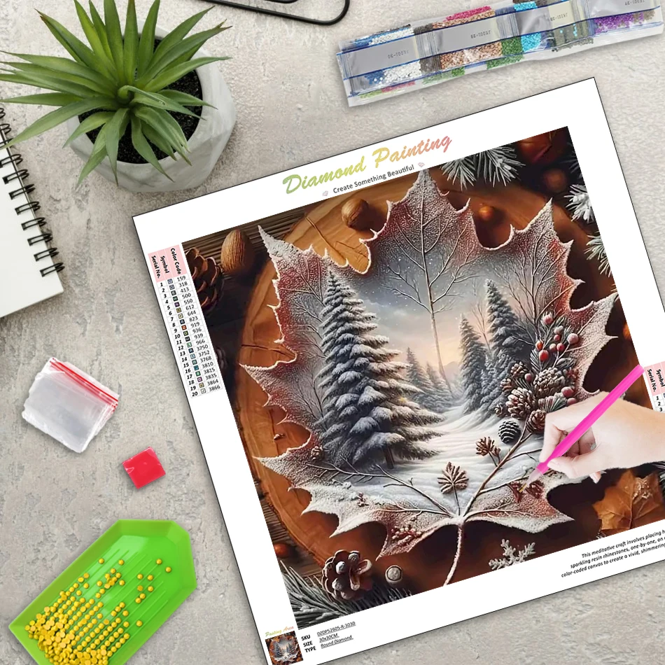 

Winter Diamond Painting Diy Gift Adult Diamond Art Scenery Full Round/Square Modern Original Gifts Rhinestone Art Crafts