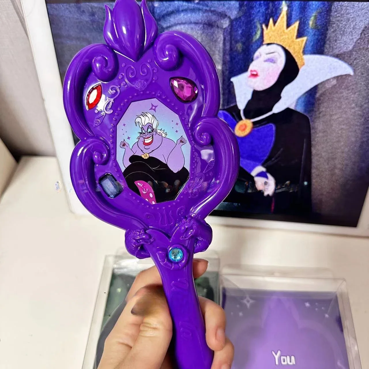 Evil Queen Magic Mirror Christmas Handheld Villain Poison Portable Exquisite Cosplay Decorate Props Cartoon Figure Birthday Gift