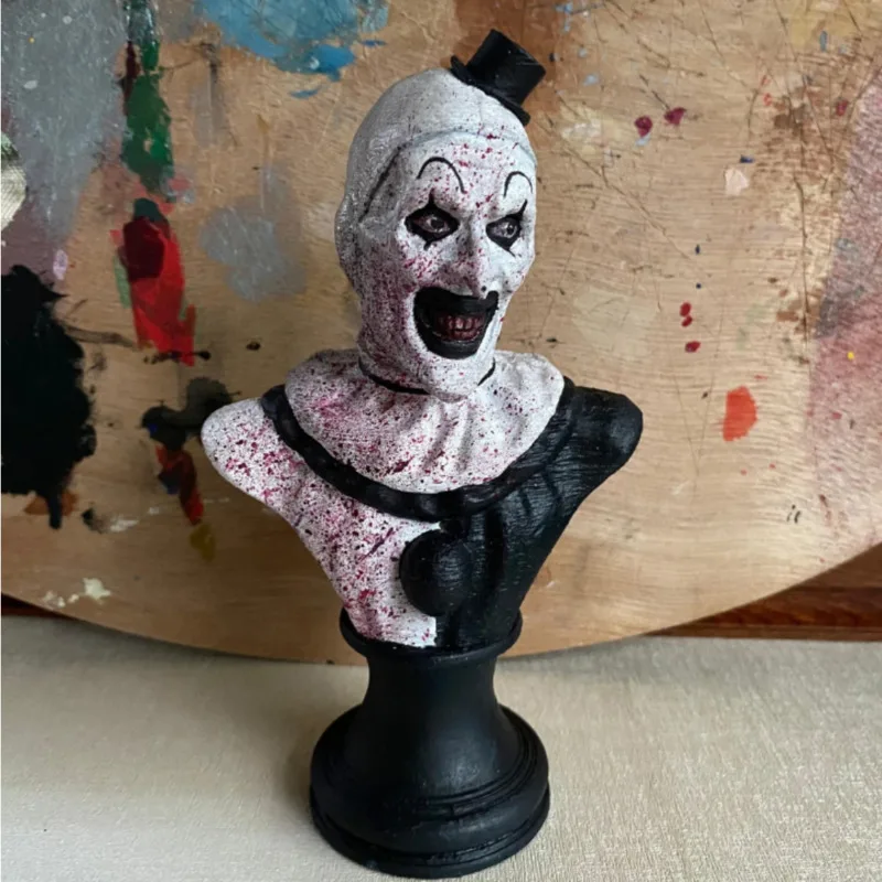 Terrifier Horror Movie Character Clown Resin Ornament Halloween Horror House Atmosphere Decoration Party Props Tricks Room Decor