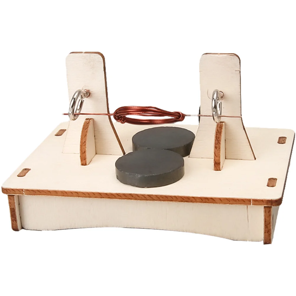 

1Set DIY Electric Motor Material Kit Children's Science Experiment Educational Wooden Motor Building Kit Science Experiment Toy