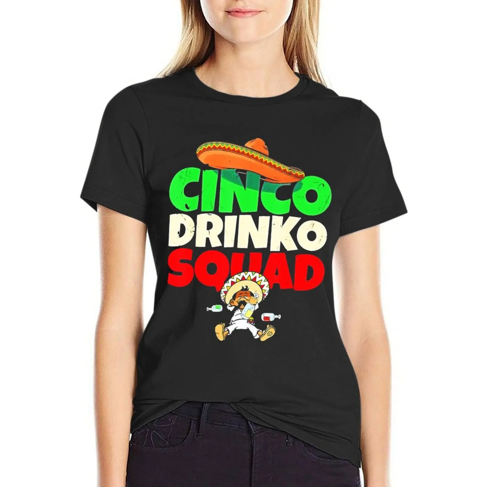 

Cinco Drinko Squad Drinking Party Fiesta Funny Cinco de Mayo (1) T-Shirt tops graphics t shirts for Women