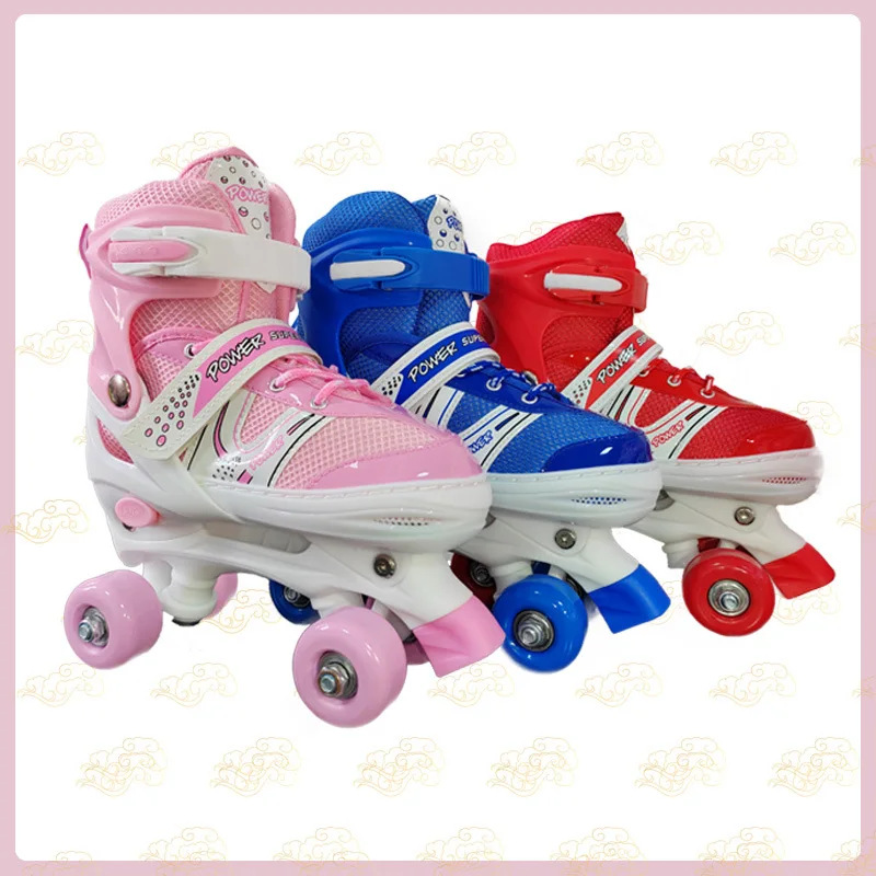 Four Wheels Kids Flying Roller Skates Children Shoes Cartoon Girls Boys Sneakers Fashion Sports Casual Size 26 - 42 Wheels Shoes