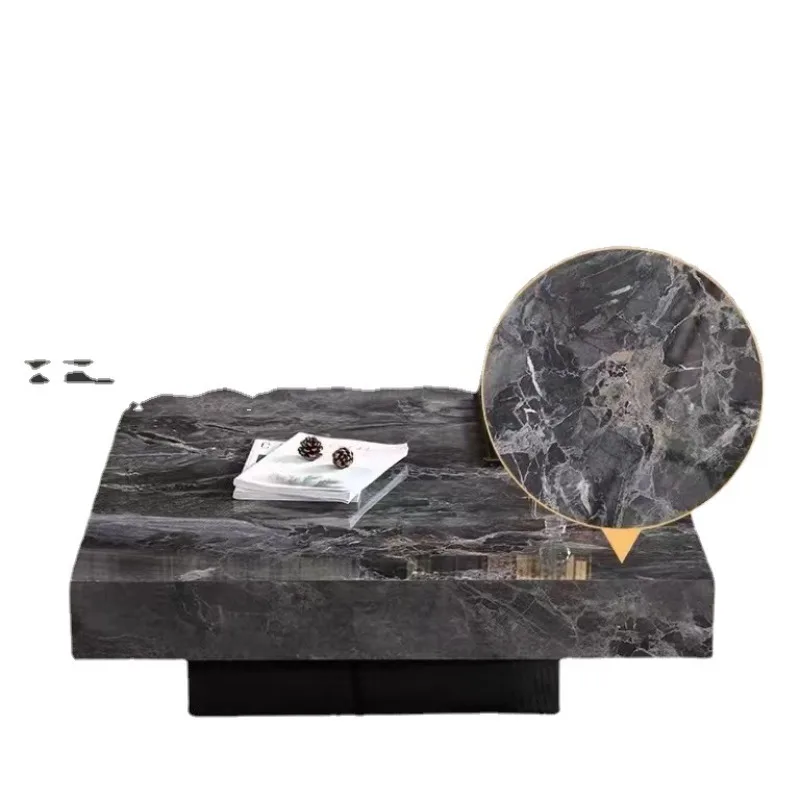 

Italian minimalist light luxury marble rock slab coffee table modern simple rectangular living room household