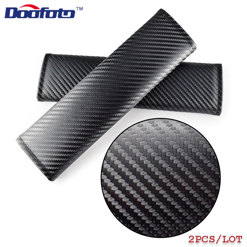 2pcs Universal Car safety Seat Belt Cover Carbon Fiber Auto Interior Luxurious Seatbelt Case Accessories