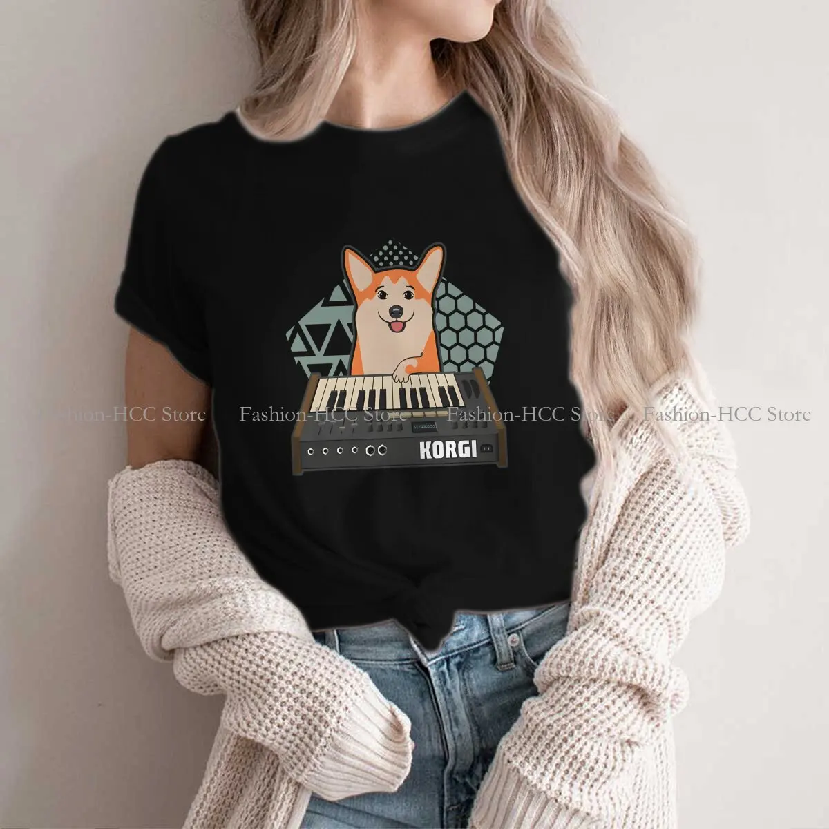 Dogs Polyester TShirts Synthesizer Fan KORGI Corgi Dog Lover Distinctive Homme T Shirt Funny Clothing