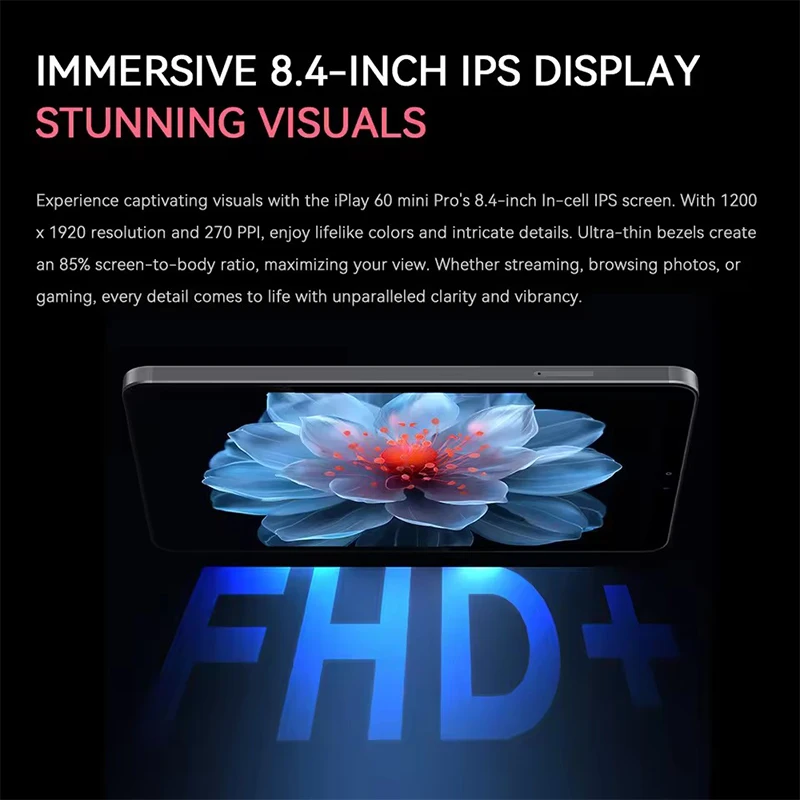 تابلت ALLDOCUBE iPlay60 Mini Pro بشاشة 8.4 بوصة Helio G99 سعة 16 جيجابايت (8 جيجابايت + 8 جيجابايت افتراضي) ذاكرة الوصول العشوائي 128/256 جيجابايت ROM 4G LTE 6050 مللي أمبير في الساعة أندرويد 14