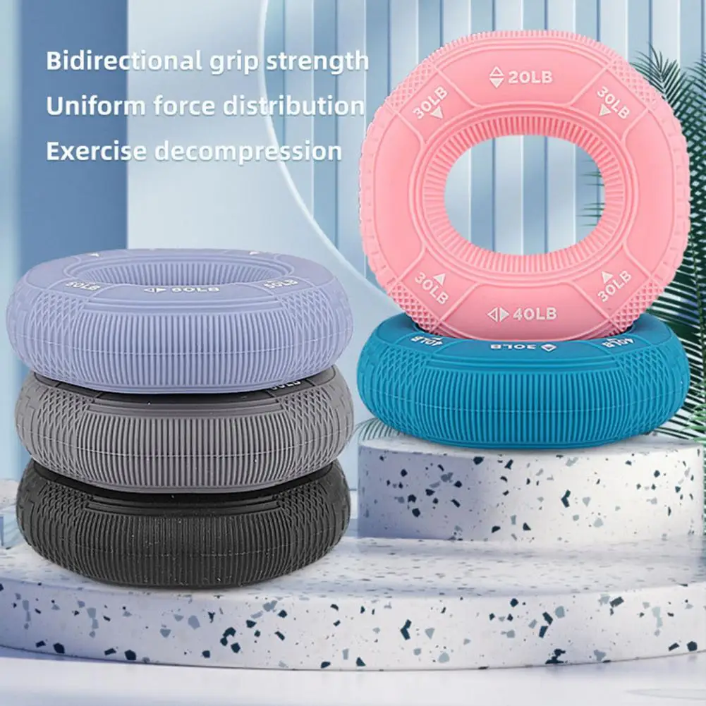 Silicone Hand Grip Ring Wrist Strength Training Five Finger Strength Rehabilitation Squeeze Ring Hand Grip Strengthener