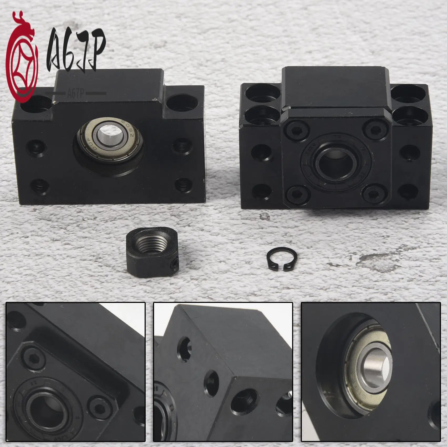 

A67P-Набор опор для шариковых винтов включает в себя 1X Bk10 и 1X Bf10 для Sfu1204 Концевая опора для шарикового винта Детали с ЧПУ Bk / Bf10