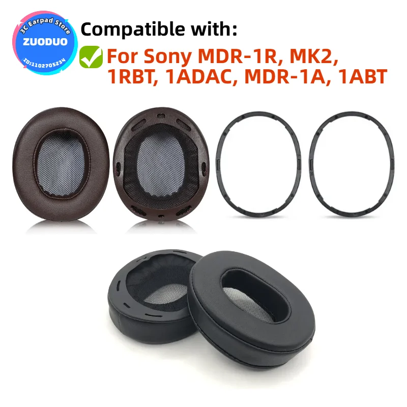 

Replacement Foam Ear Pads Cushions for Sony MDR-1R, MK2, 1RBT, 1ADAC, MDR-1A, 1ABT Headphones Soft Form Earpad High Quality