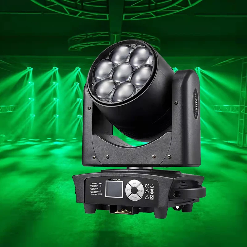 

Stage Light Mini 7X40W 4IN1 RGBW Bee Eye LED Moving Head Wash Beam Effect Light Zoom Lyre Big Bee Eyes For DJ Event Party Club