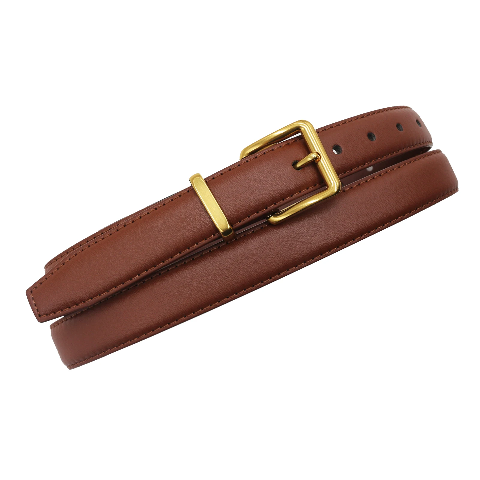 Genuine Leather Women Belts New Simple Metal Buckle Belt Girls Dress Jean Pants Waistband Belts for Lady Luxury Designer Brand