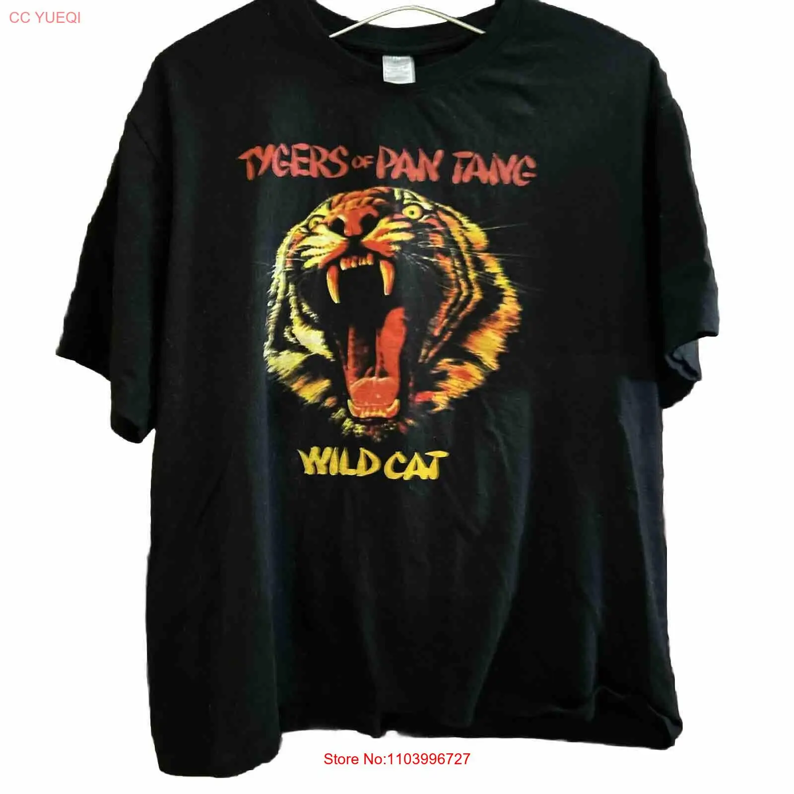 Wilde Kat Door Tygers Van Pan Tang T-Shirt Xl Maar Past Als Grote Metalmuziek