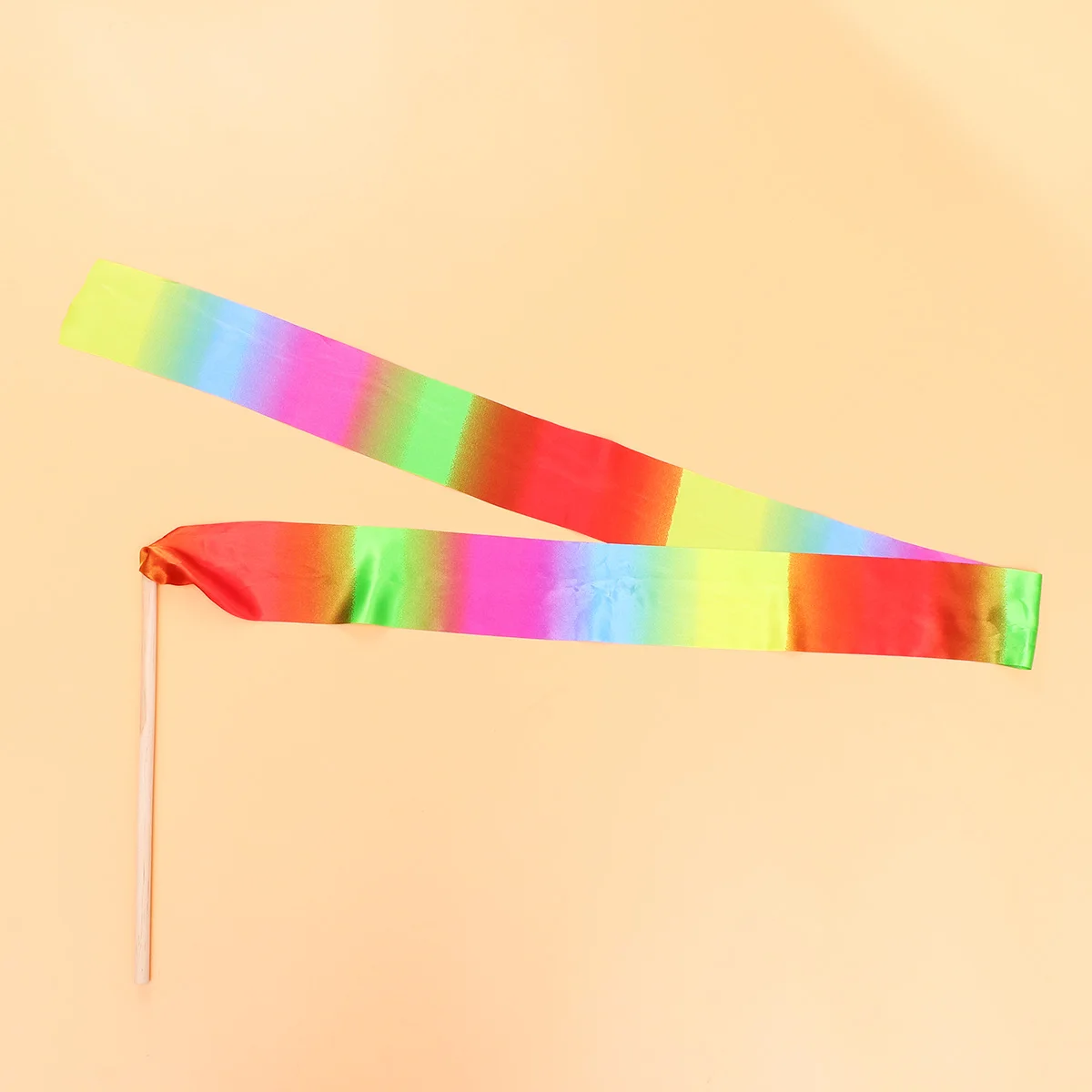 

2 PCS Gymnastics Ribbon Colorful Ribbons Twirling Rod Keep Warm Dance Bamboo Streamers Ballet