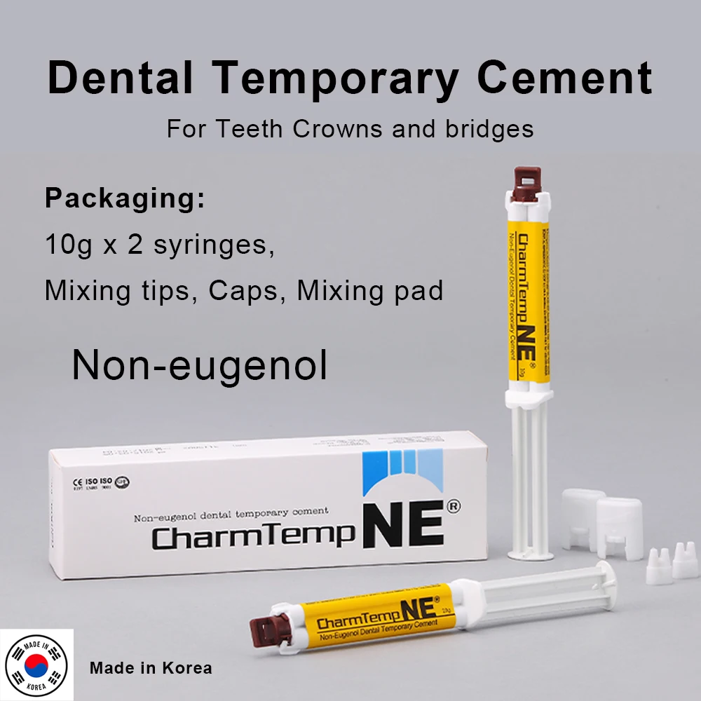 

Dentkist CharmTemp NE Non Eugenol Dental Temporary Cement Glue for Teeth Crowns And Bridges Dental Crown Dentistry Materials