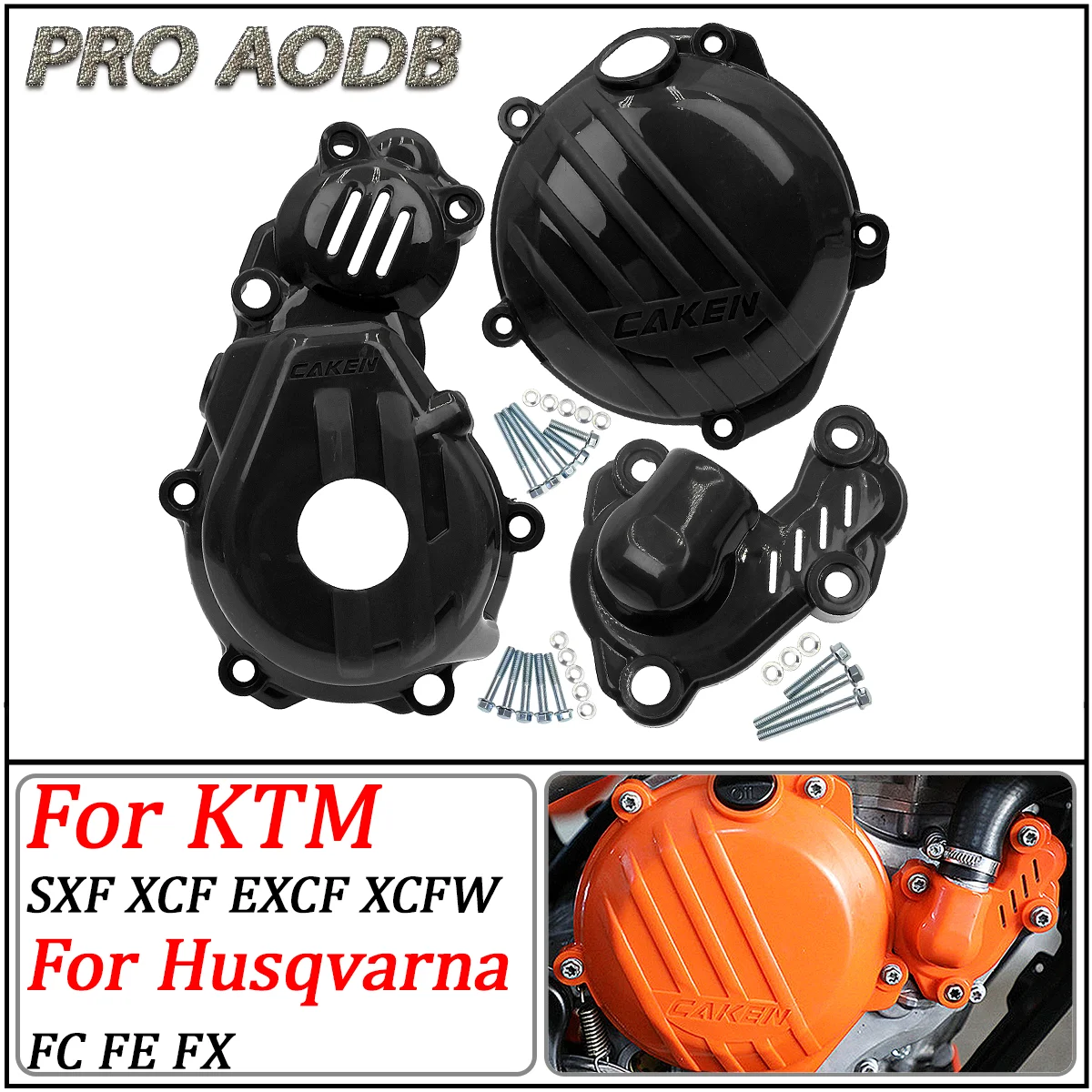 

Motorcycle Clutch Cover Magneto Engine Water Pump Guard Set For KTM SXF XCF 250 350 FACTORY EDITION Husqvarna FC FE FX 4 Stroke