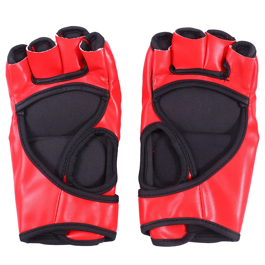 

Boxing Gloves Finger Half Finger Gloves For Riding Mittens for Riding Fitness Red Short Lightweight Comfortable Material Summer