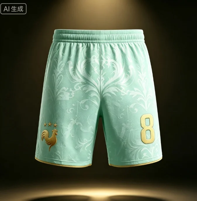 2026 Frankreich Team Mbappé Nr. 10 Fußballshorts, 3D-Allover-Print kurze Hosen, Unisex Familien-Matching Fan-Sportbekleidung für Kinder – Detail 12