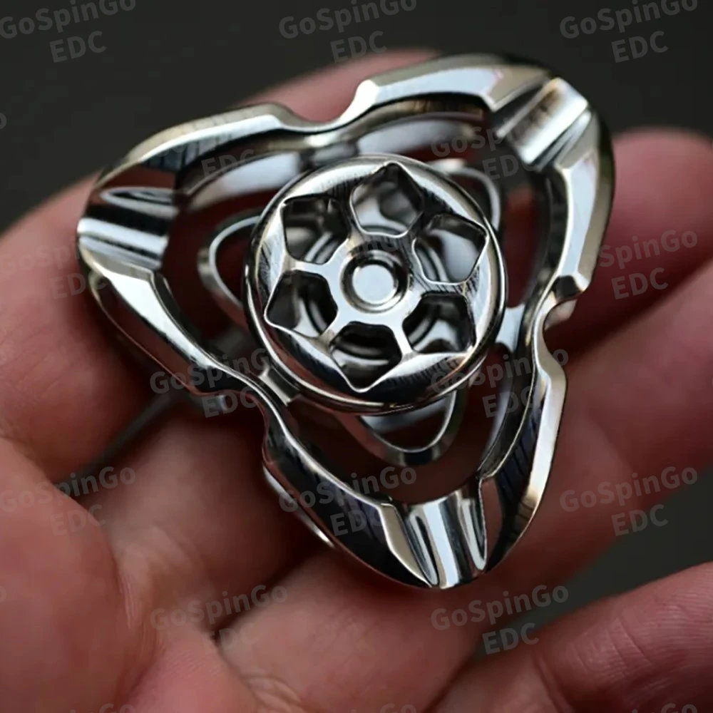 T-MAX EDC Luxe Fidget Spinner Spezialmaterialien Dreiblattiger Fidget Spinner Push Feeling Gyro Angstlinderungs-Gadgets
