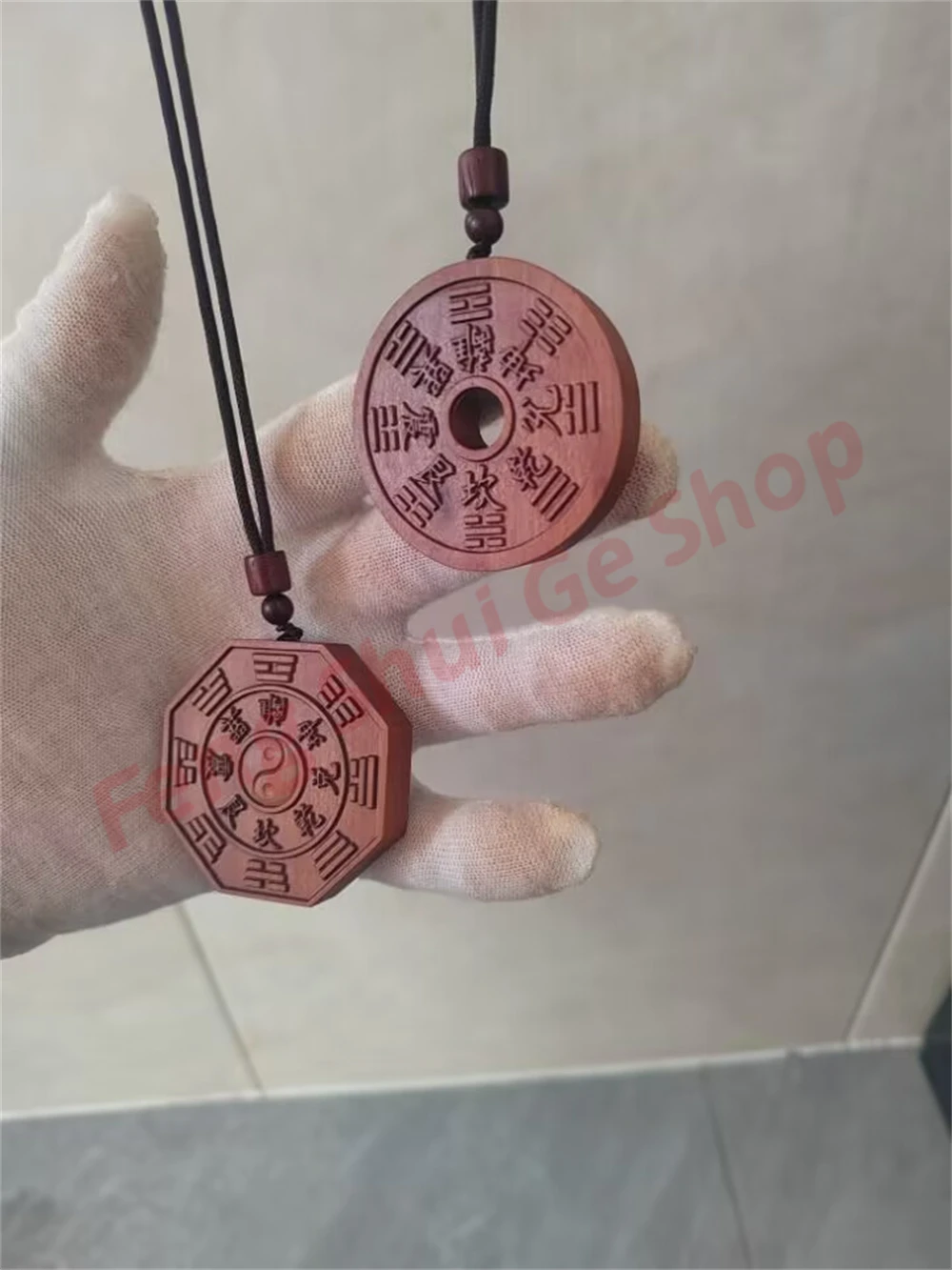 Lightning strike jujube wood, gossip, mountain ghosts spend money, Taoist pendants, Taoist cultural crafts