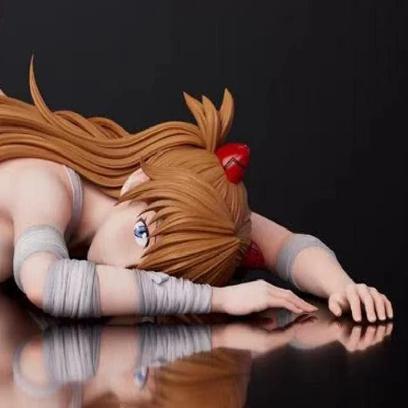 St Series Kneeling Pose Ayanami Asuka Langley Soryu Handmade Statue Collectible Present For Anime Hobby Adult figure Ornament