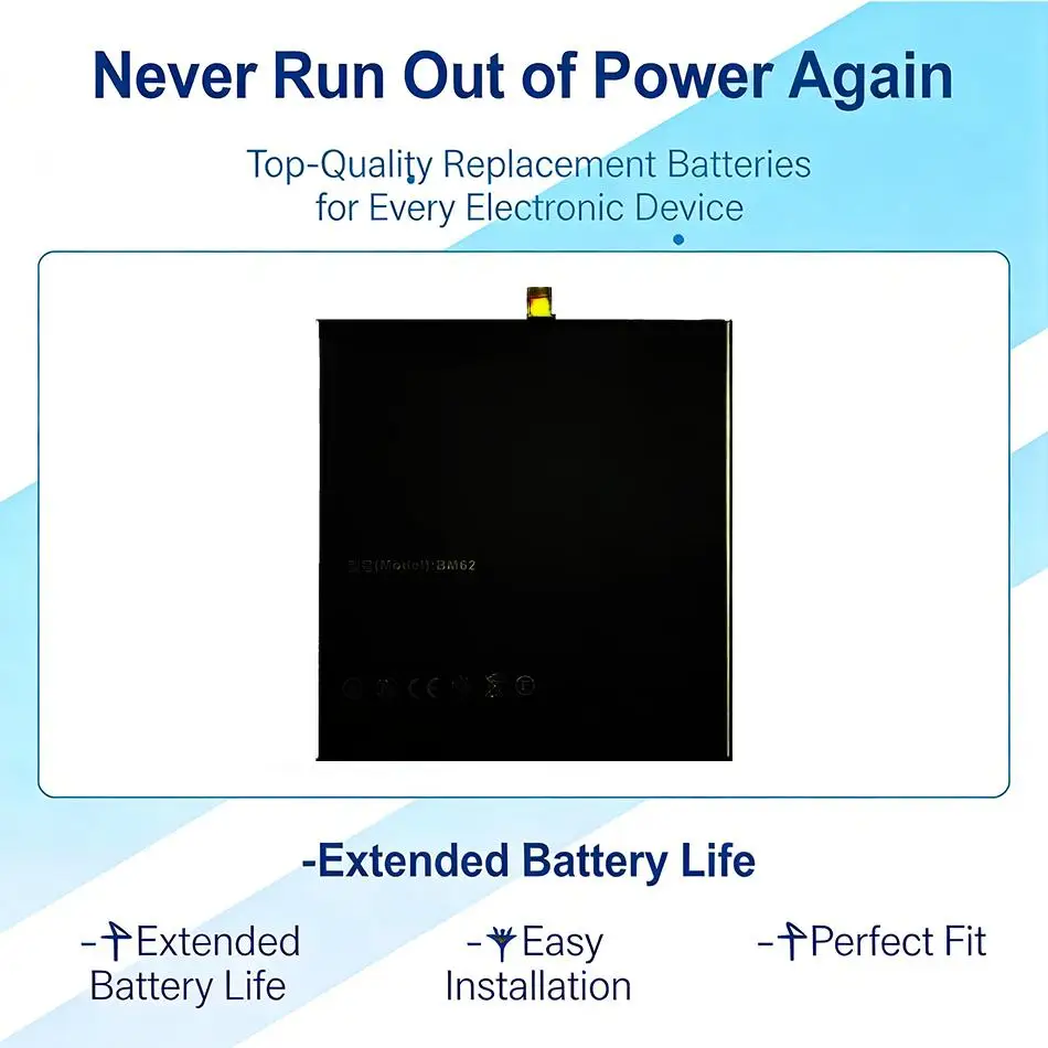 

For Xiaomi Mipad 3 7.9 Inch MEC91 High-Efficiency BM62 Reliable Power Supply Tablet Battery 6400Mah