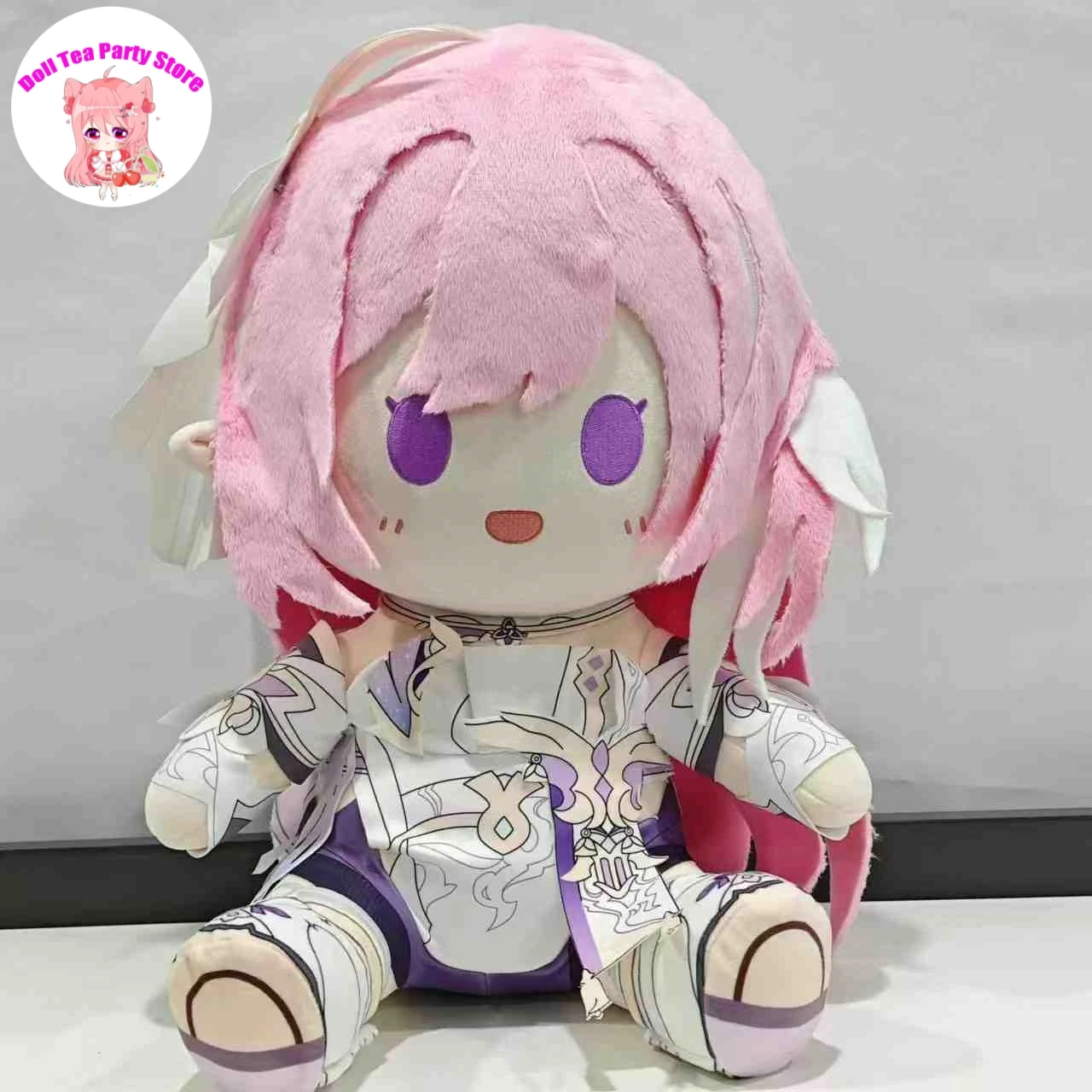 

Игра аниме Honkai Impact 3 Elysia 40 см, плюшевая хлопковая кукла, подушка для тела, платье, игрушка, косплей, сидячая поза, куклы, подарок