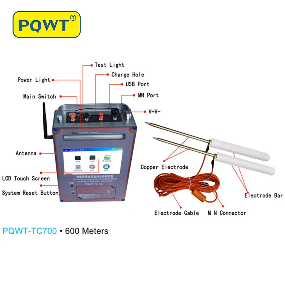 Mining equipment underground mine detection WT700 deep ground spectrum analyzer mine detector