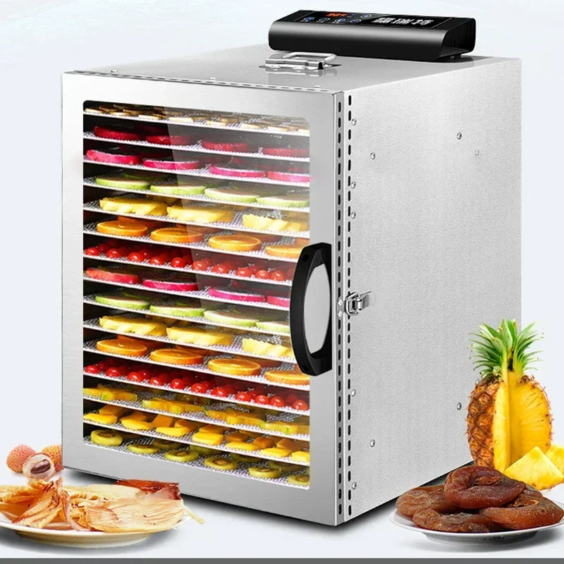 Household 220v 16 Layer Dehydrator Food Dryer Household Fruit Dryer Fruit Tea Vegetable Pet Meat Soy Bean Food Dehydration Air D