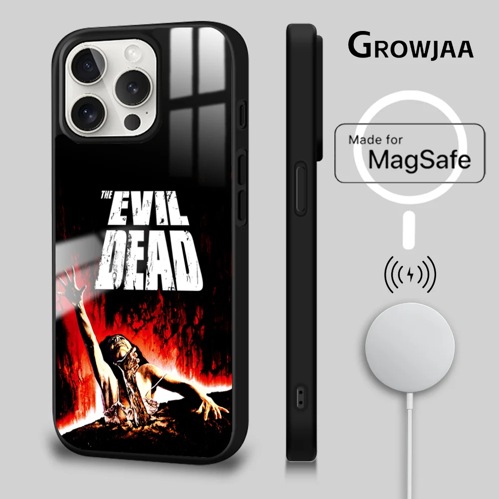 Horror Movie E-Evil Dead Phone Case For iPhone 16 15 14 13 12 11 Pro Max Plus Mini New Magsafe Mirror Wireless Magnetic Cover