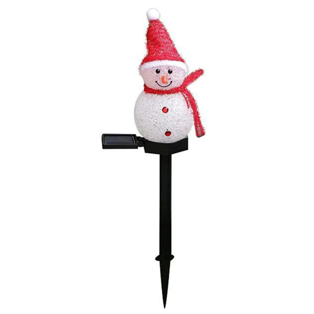 Solar Garden Snowman Lights with Automatic Dusk to Dawn Operation and Weatherproof Design for Outdoor Seasonal Decoration