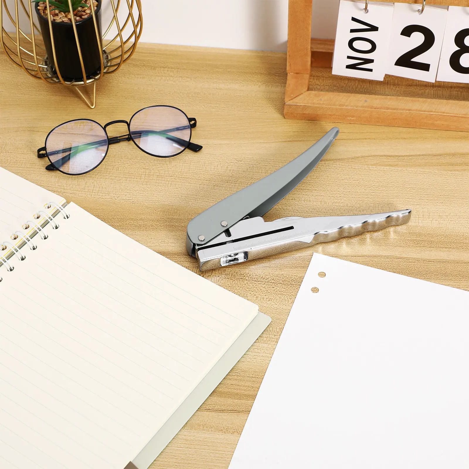 

Дырокол для бумаги с одним отверстием, усиленный, металлический, точный, для перфорации листов, для офиса и школы