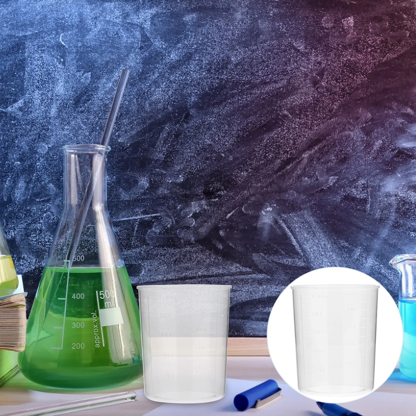 

40Pcs Plastic Measuring Cups Set Premium Transparent Graduated Liquid Scale Measuring Tools for Cooking Baking Laboratory