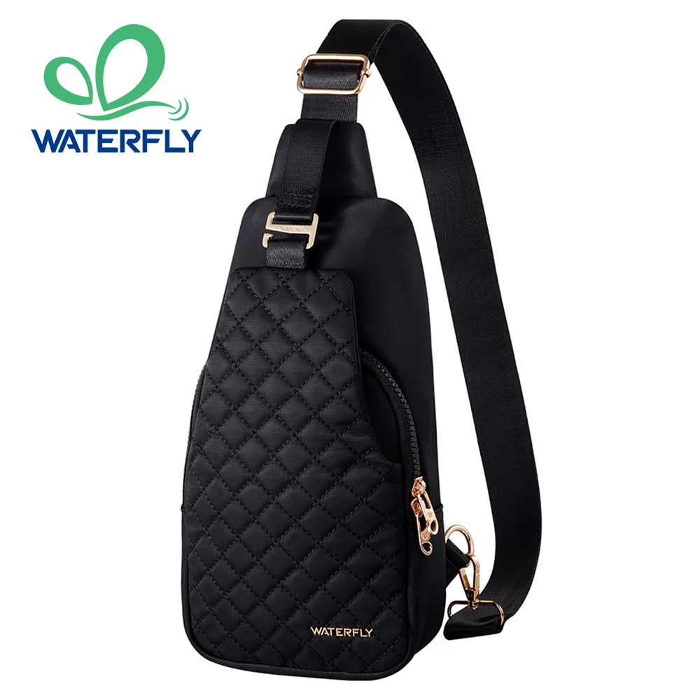 WATERFLY Small Crossbody Sling Backpack Fashion Chest Crossbody Bag For Women Men Anti Theft Stylish Travel Casual Daypack