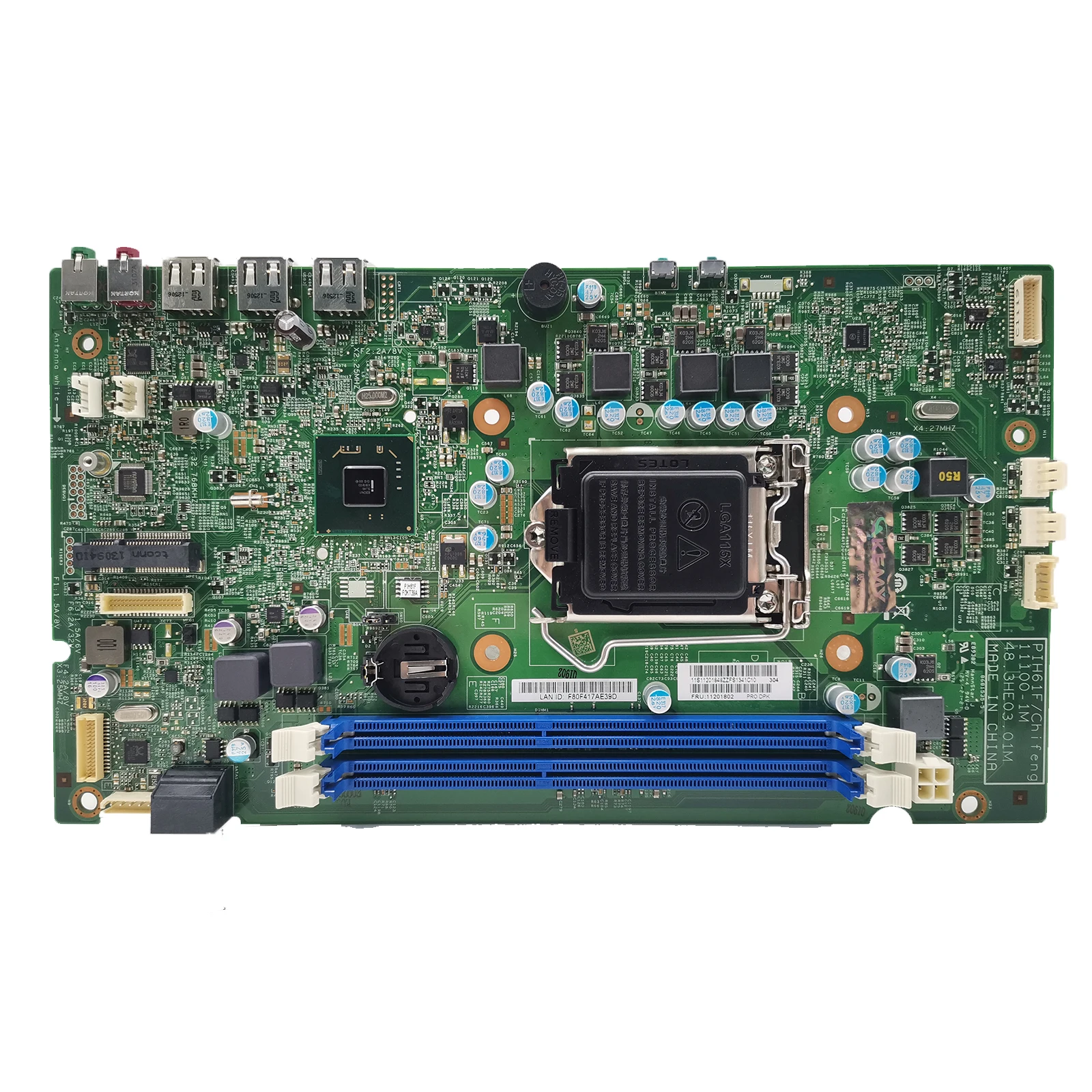 For Lenovo ThinkCentre M62Z A7180 A7100 A7130 A7190 A710E All-in-One AIO Motherboard PIH61F 11100-1M 03T6674