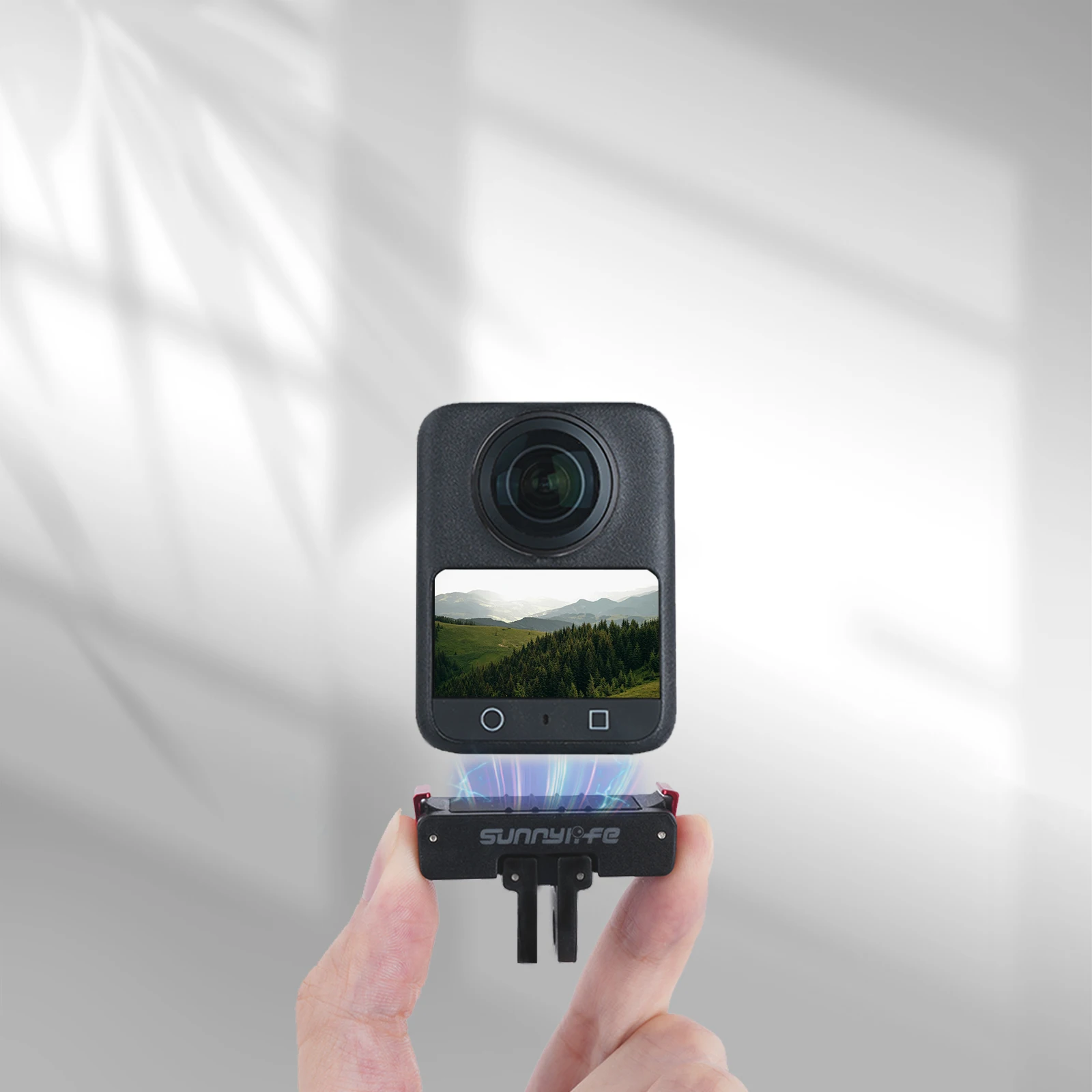 Magnetic Sport Camera Adapter Aluminum Alloy Quick Release Two Claw Adapter For DJI Osmo 360/Action 5 Pro/4/3/2 Camera