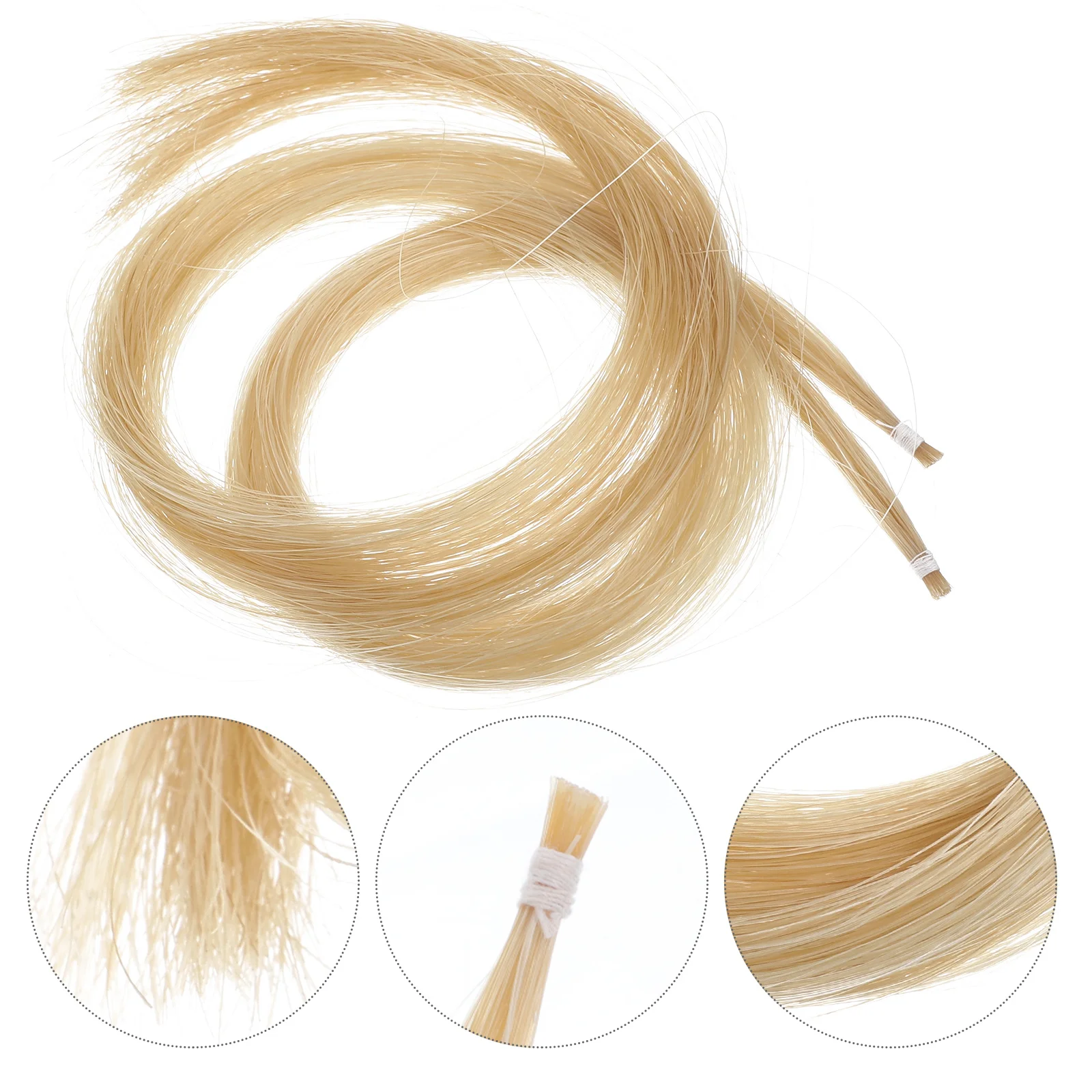 

2 Hanks Premium Violin Bow Horsehair Natural Strong Hair for Violin Bow Rehairing Kit Perfect for Beginners Professionals Multi