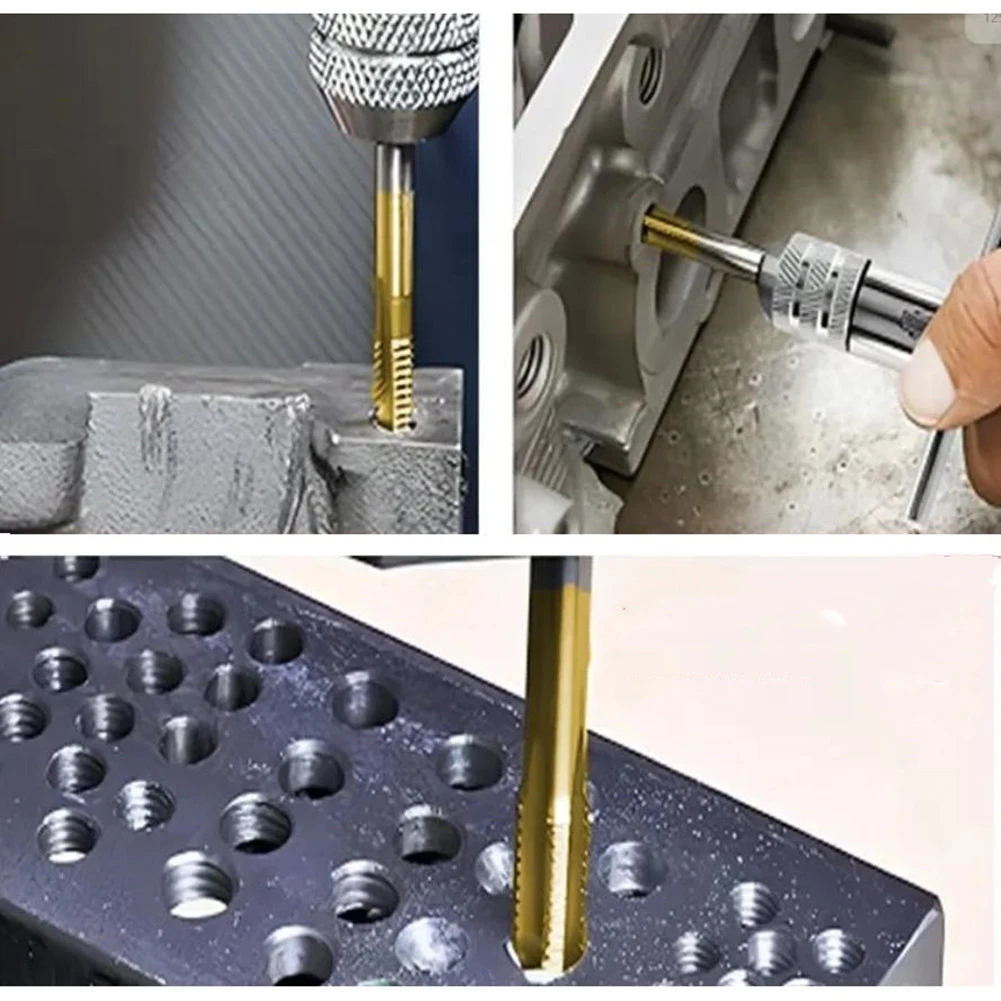 

Набор ключей с храповым механизмом, 6 шт., с регулируемой Т-образной ручкой для метчиков от M3 до M8, стальной ручной держатель, инструмент для нарезания резьбы