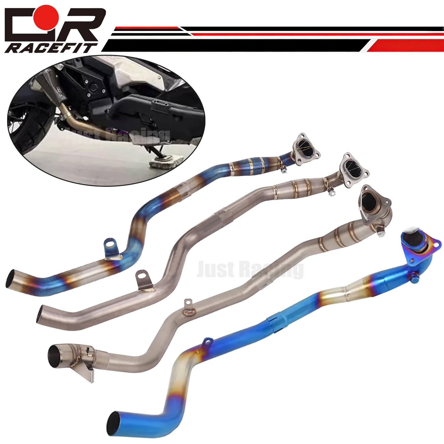 

Exhaust Header Front Link Muffler Pipe Slip-On For Honda X-ADV 750 XADV 750 2017-2024