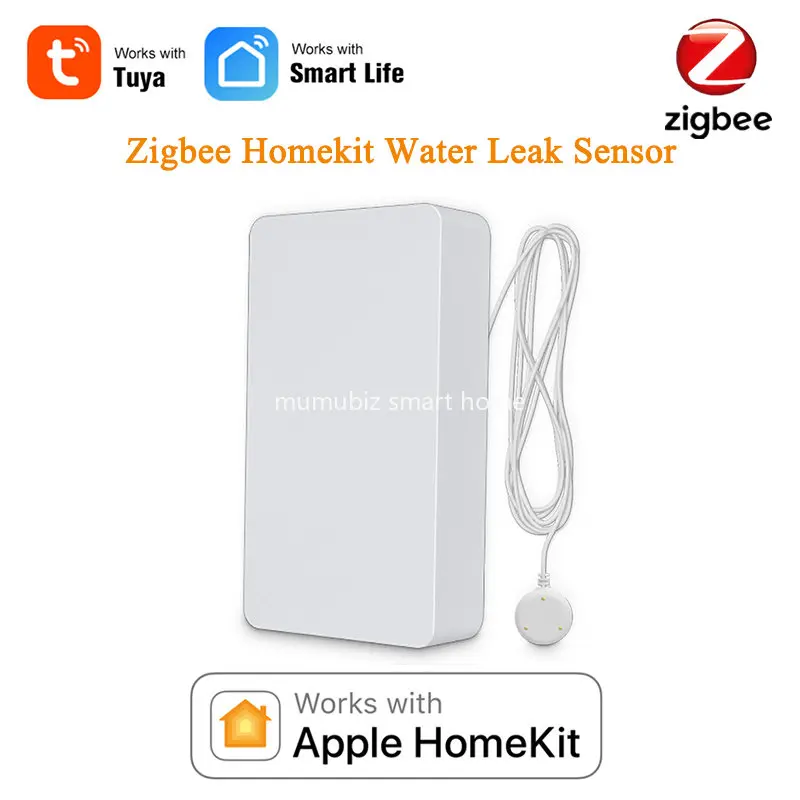 Tuya HomeKit and ZigBee Smart Dual Mode Water Leakage Detector Submersion Alarm APP Remote Control Real-time Status