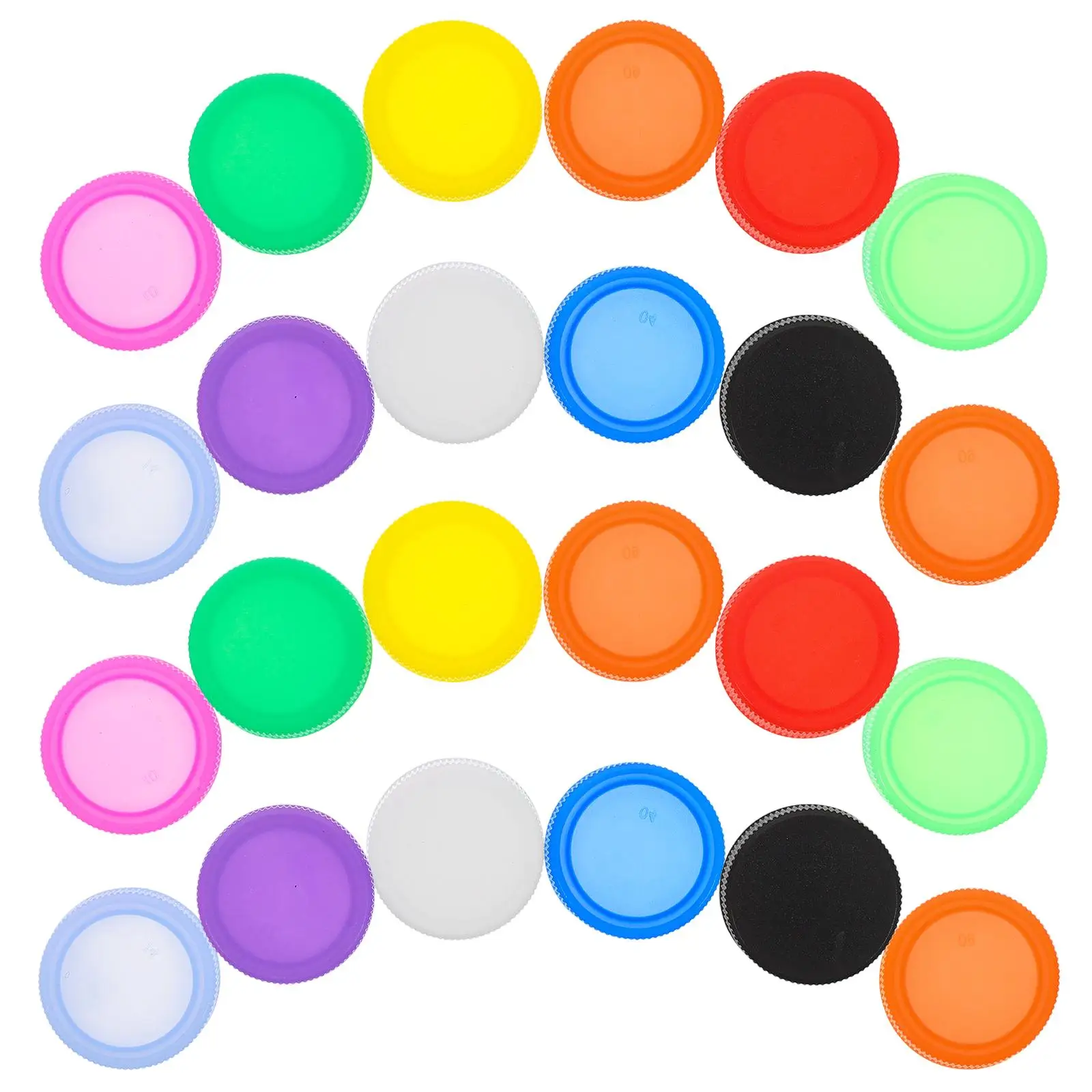 

100 Pcs Colorful Plastic Bottle Caps for Kids Crafts Supplies Kindergarten Activities Child Learning Tools Intelligence