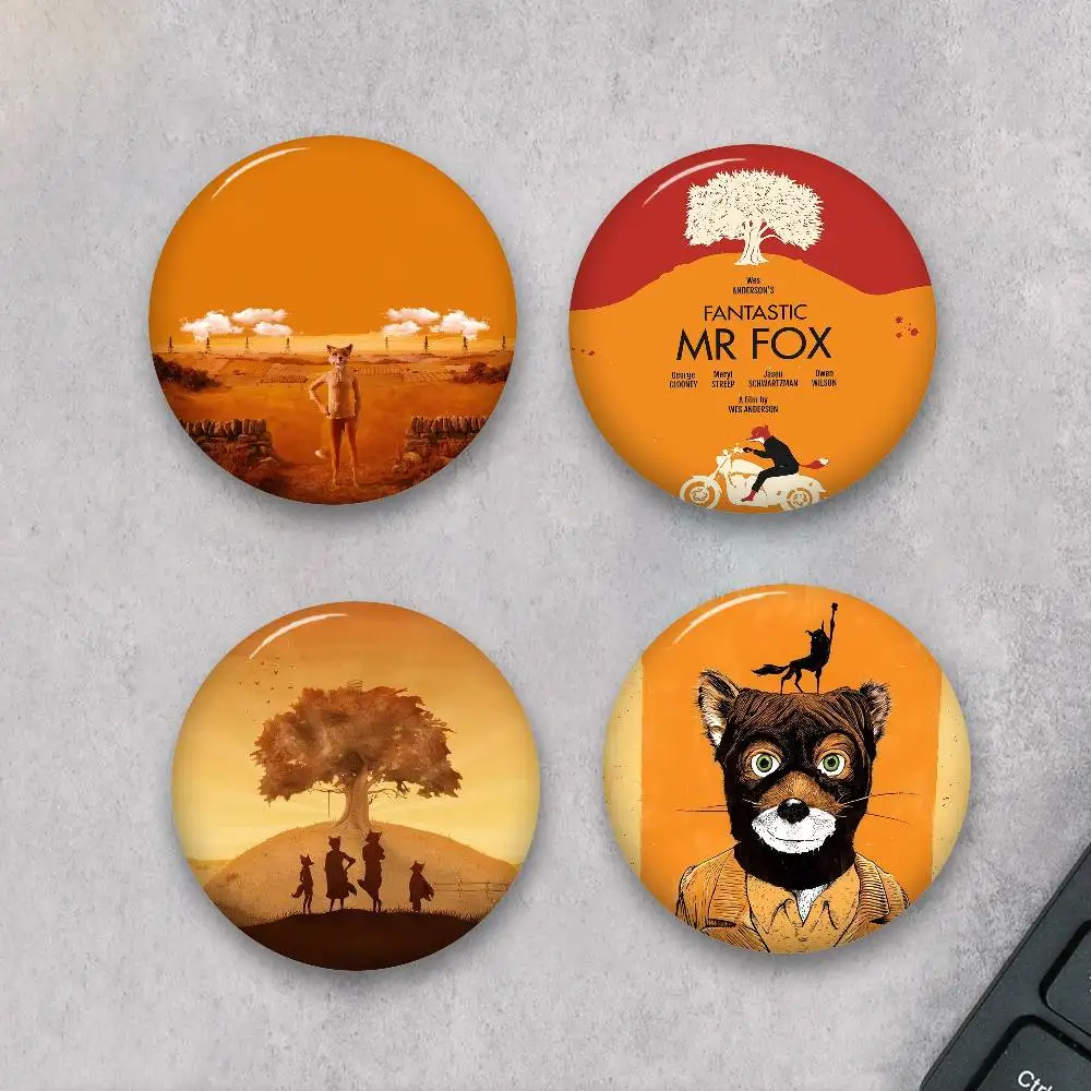 Fantastic Mr. Fox Movie Anime Brooches Cute Cartoon Badge Jacket Jeans Lapel Pin Gift Accessorie