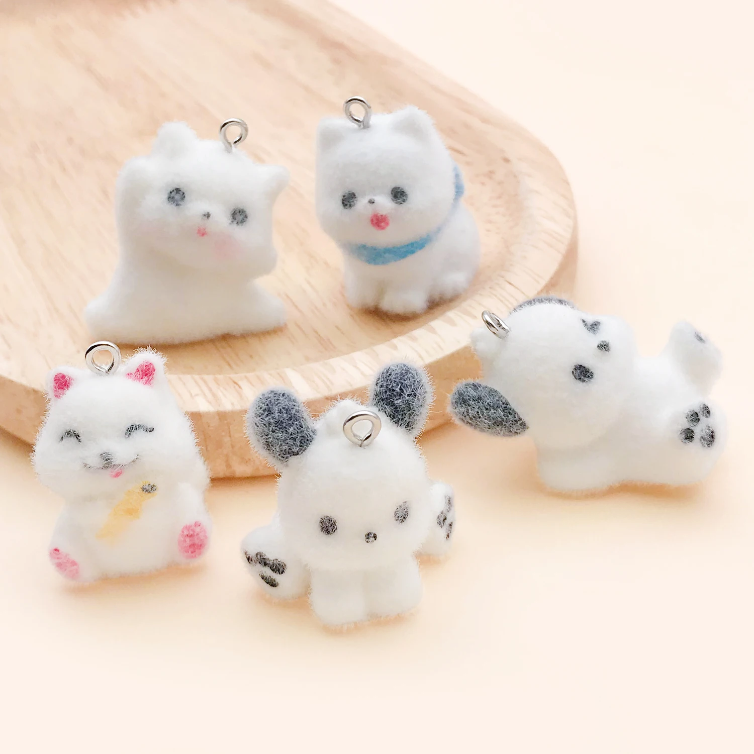 مزيج 5/10 قطعة الراتنج يتدفقون الحيوان جرو سحر المعلقات اكسسوارات DIY القلائد أقراط سلاسل المفاتيح صنع المجوهرات اكسسوارات #3