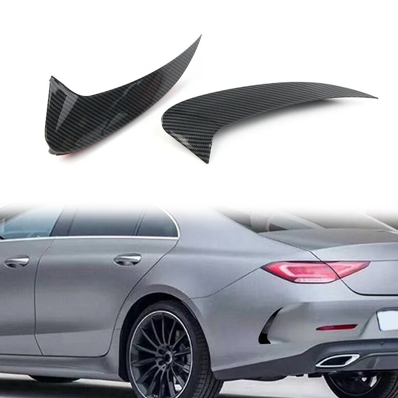 Car Rear Bumper Splitter Spoiler Side Wing Decorative Cover For Mercedes Benz CLS Class C257 CLS350 CLS450 2018+ AMG