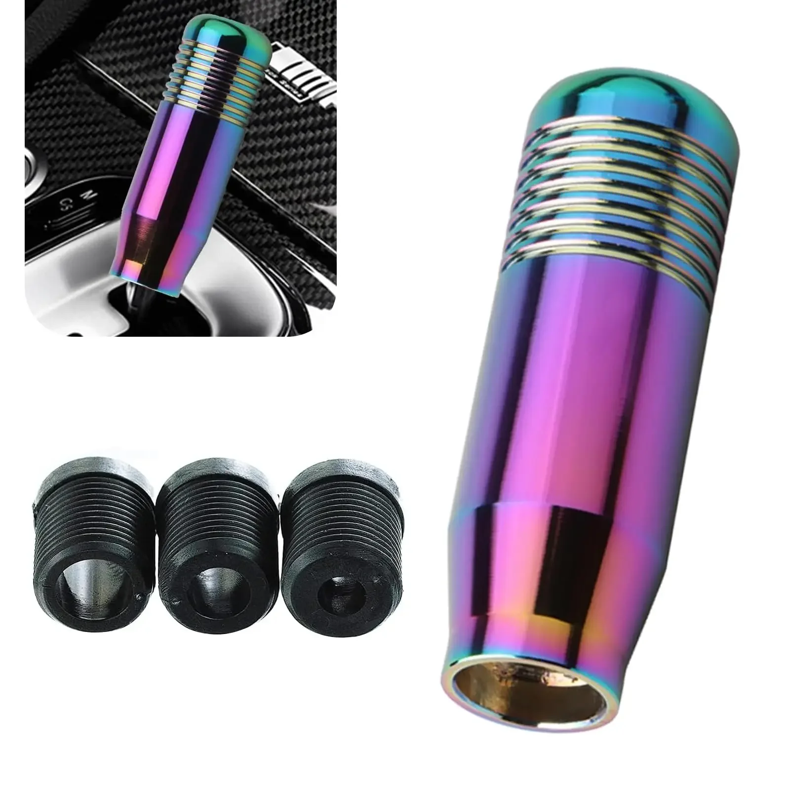 1 PC Car Gear Shift Head, Alloy Non-Slip Textured Shift Knob, Car Personalized Decorative Accessory, Suitable for Most Models