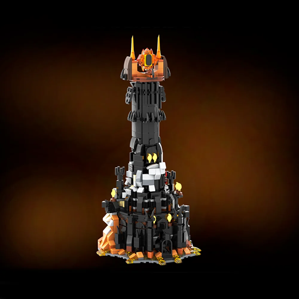 Mini Torre Negra Dark Model Building Blocks Kit, Tijolos, Brinquedo MOC Criativo, Presentes de Aniversário, Meninos, Adulto, Novo, 10333, 967Pcs, 2024