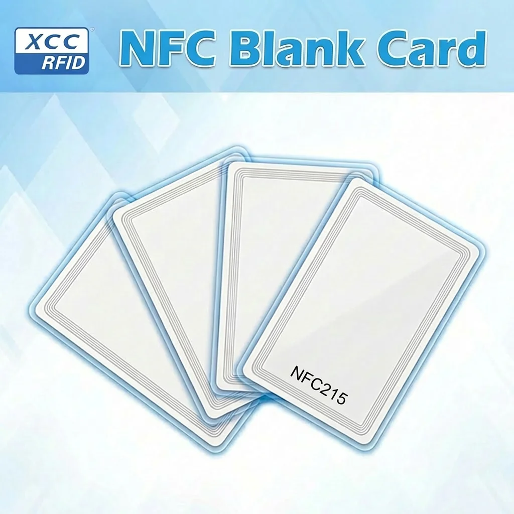 NFC215 Cards 504 Bytes Memory 13.56MHz Rewritable Blank PVC Tags for Android iPhone Business Card WiFi Sharing & DIY Projects