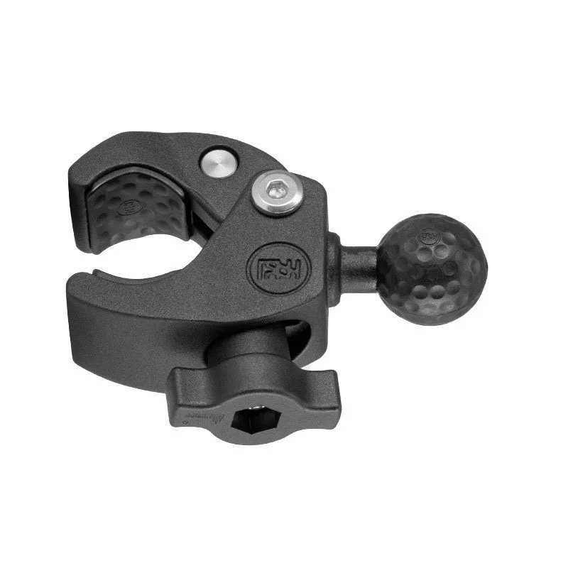 Motorcycle Handlebar Clamp Compatible with RAM Mounts B Size 1'' Ball Double Socket Arm for Gopro Garmin Action Camera Mount