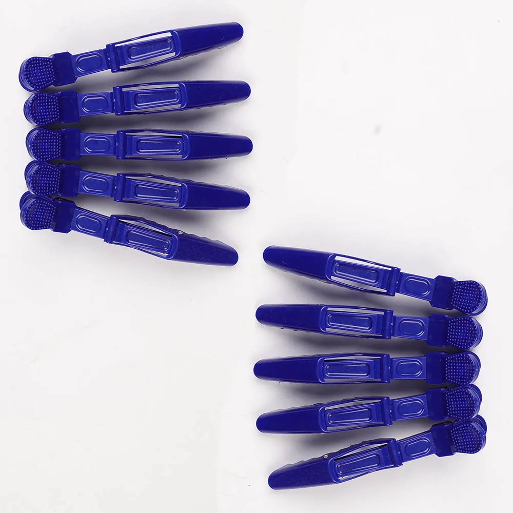 10Pcs Black Pink Blue Purple Hair Clips for Styling Sectioning Wide Teeth Double Hinged Design Professional Alligator Hair Clips