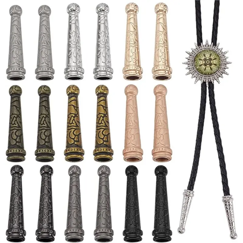 

Новинка-аксессуары для изготовления ювелирных изделий, 18 шт., сменный комплект наконечников для галстука-боло, 1,2 дюйма, наконечники шнура для западной моды, ремонт галстука-боло, сделай сам